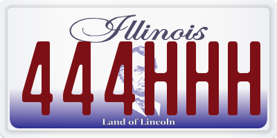 IL license plate 444HHH