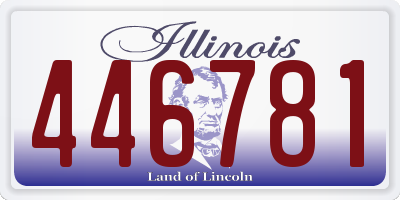 IL license plate 446781