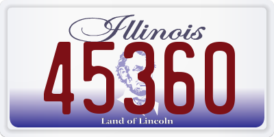 IL license plate 45360