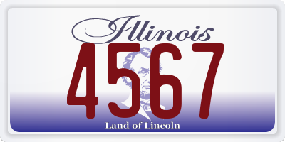 IL license plate 4567