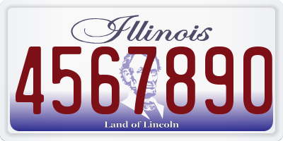 IL license plate 4567890