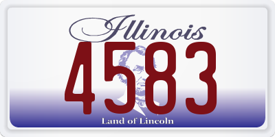 IL license plate 4583