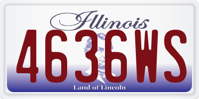 IL license plate 4636WS