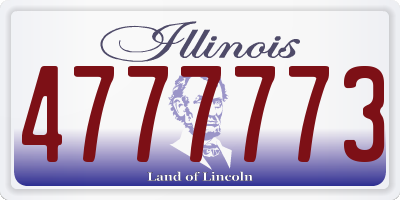 IL license plate 4777773