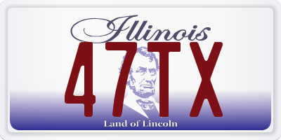 IL license plate 47TX