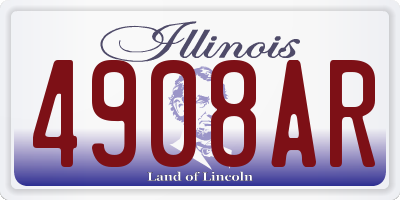 IL license plate 4908AR