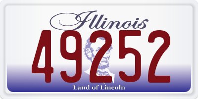 IL license plate 49252