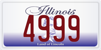 IL license plate 4999