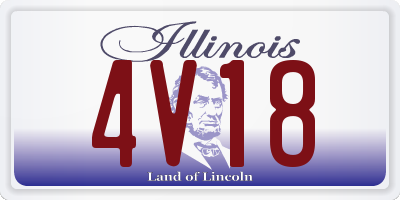 IL license plate 4V18