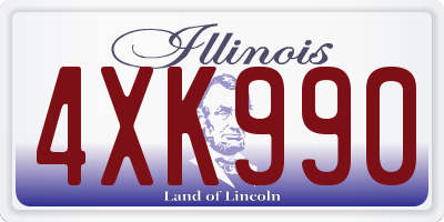 IL license plate 4XK990