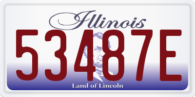 IL license plate 53487E