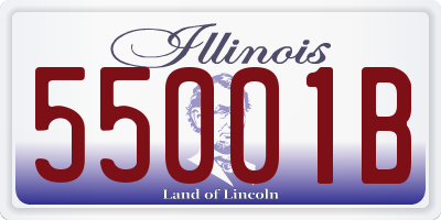 IL license plate 55001B