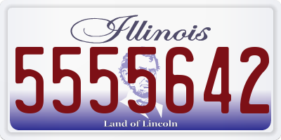 IL license plate 5555642