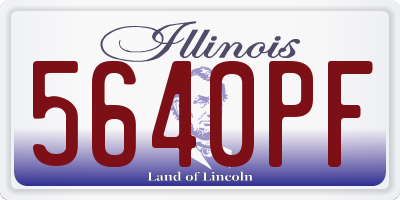 IL license plate 5640PF