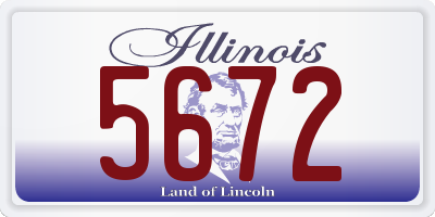 IL license plate 5672