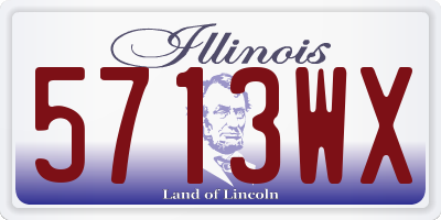 IL license plate 5713WX