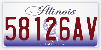 IL license plate 58126AV