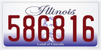 IL license plate 586816