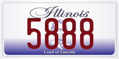 IL license plate 5888