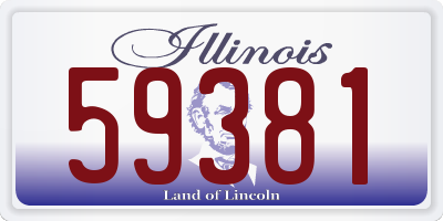 IL license plate 59381