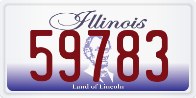 IL license plate 59783