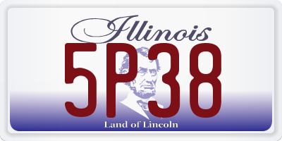 IL license plate 5P38