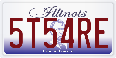 IL license plate 5T54RE