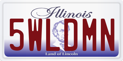 IL license plate 5WLDMN