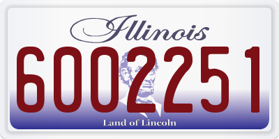 IL license plate 6002251