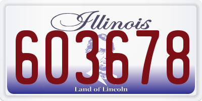 IL license plate 603678