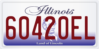 IL license plate 60420EL