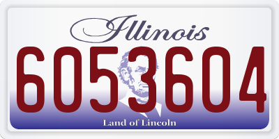 IL license plate 6053604