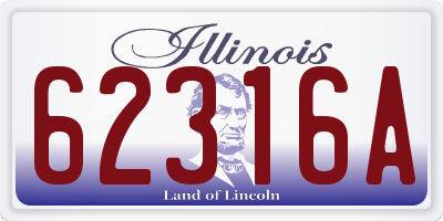 IL license plate 62316A