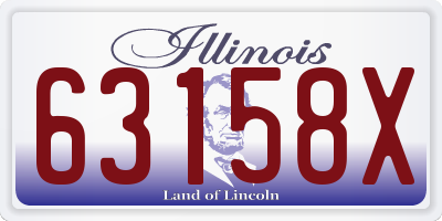 IL license plate 63158X