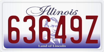 IL license plate 63649Z