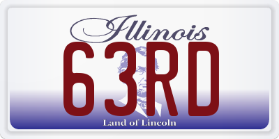 IL license plate 63RD