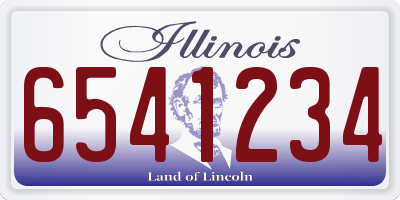 IL license plate 6541234