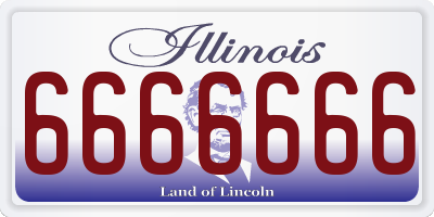 IL license plate 6666666