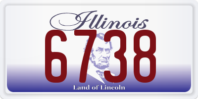 IL license plate 6738