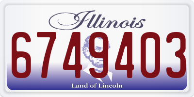 IL license plate 6749403