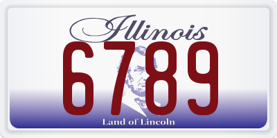 IL license plate 6789