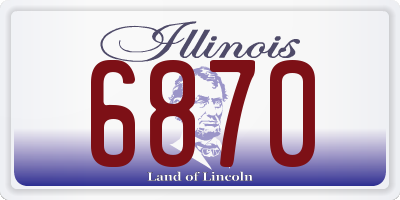 IL license plate 6870