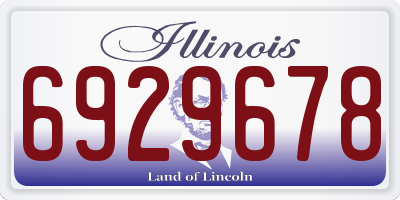 IL license plate 6929678