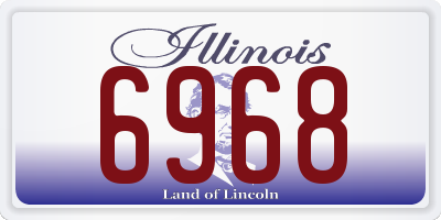 IL license plate 6968