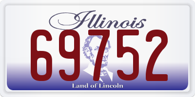 IL license plate 69752