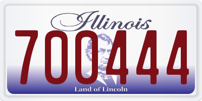 IL license plate 700444