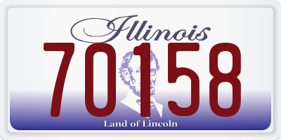 IL license plate 70158