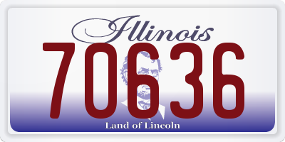 IL license plate 70636