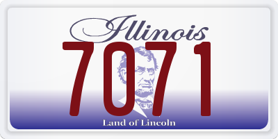 IL license plate 7071