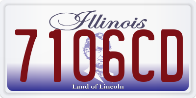 IL license plate 7106CD